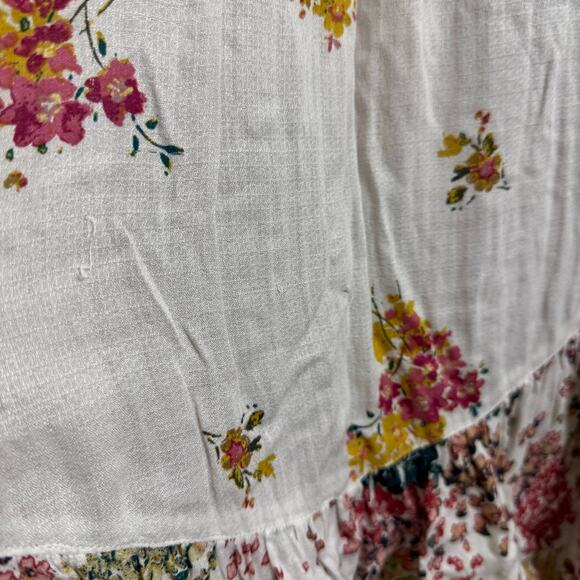 Lucky Brand Felice Floral Print High-Low Midi Dress High Low Size XS - Picture 9 of 10